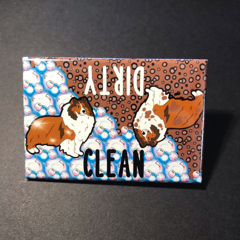 Shetland Sheepdog Dog Dishwasher Magnet Handmade